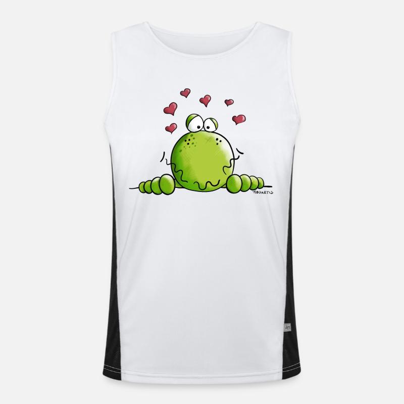 Frosch in Love Funktionelles Kontrast-Tank Top für Männer 
