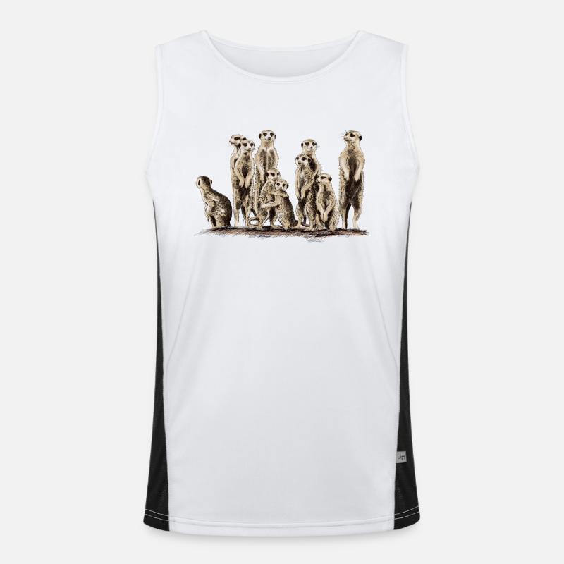 Erdmännchen Funktionelles Kontrast-Tank Top für Männer 
