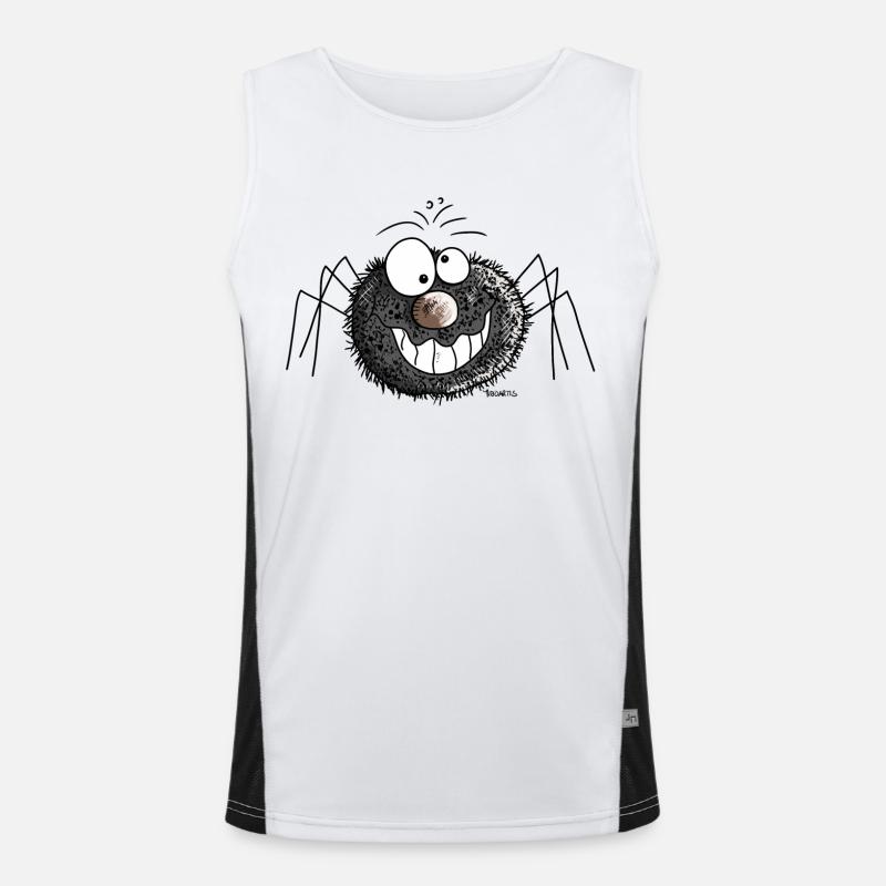 Funny spider Men's Functional Contrast Tank Top 