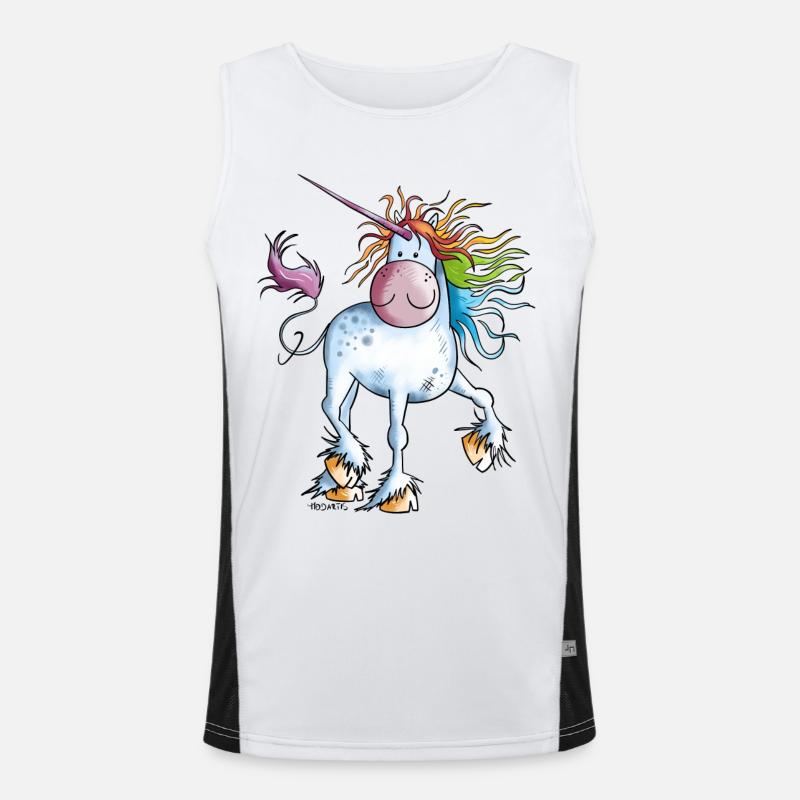 Rainbow Unicorn Débardeur respirant contrasté Homme 