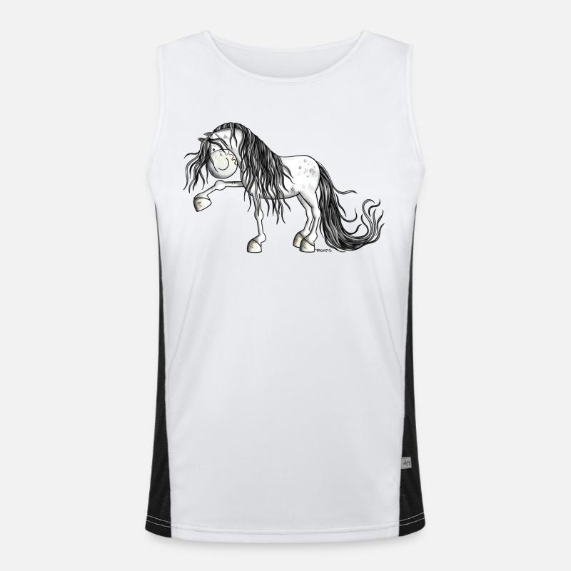 Lustiger Andalusier Funktionelles Kontrast-Tank Top für Männer 