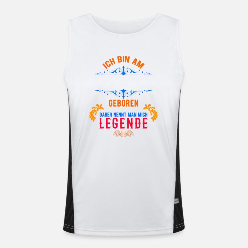 date de naissance Débardeur respirant contrasté Homme 