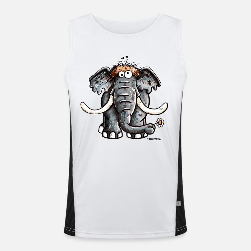 Der Elefant Funktionelles Kontrast-Tank Top für Männer 