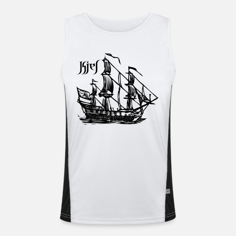 Kiel - Sailing Ship Men's Functional Contrast Tank Top 