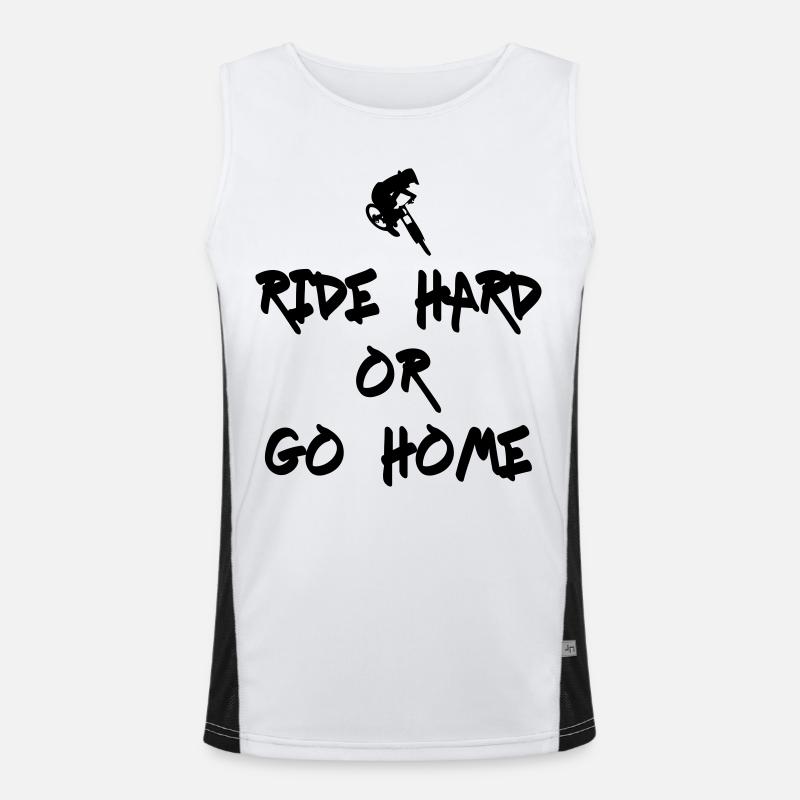 Ride Hard Downhill Funktionelles Kontrast-Tank Top für Männer 