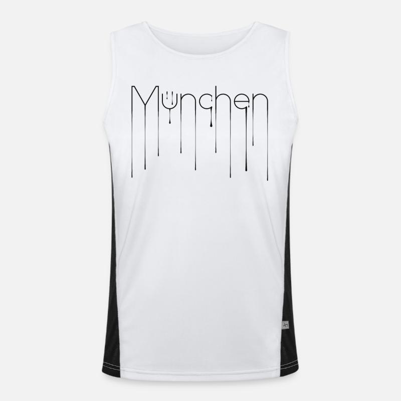 Munich Liquid - Design Men's Functional Contrast Tank Top 