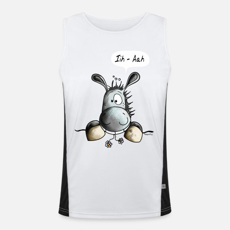 Abenteuerlustiger Esel Funktionelles Kontrast-Tank Top für Männer 