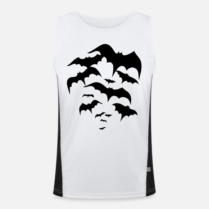 Fledermäuse, bats, Vampire, Dracula Funktionelles Kontrast-Tank Top für Männer 
