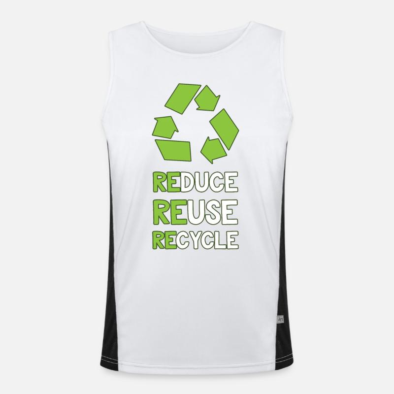 Umweltschutz Recycling Funktionelles Kontrast-Tank Top für Männer 