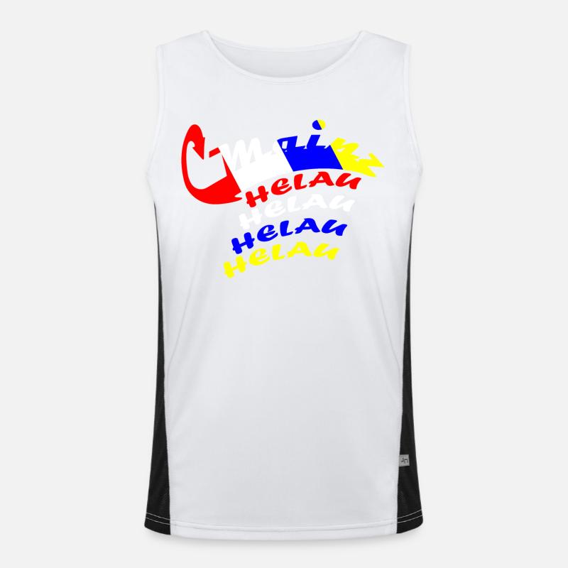 Conception du carnaval de Helau Débardeur respirant contrasté Homme 