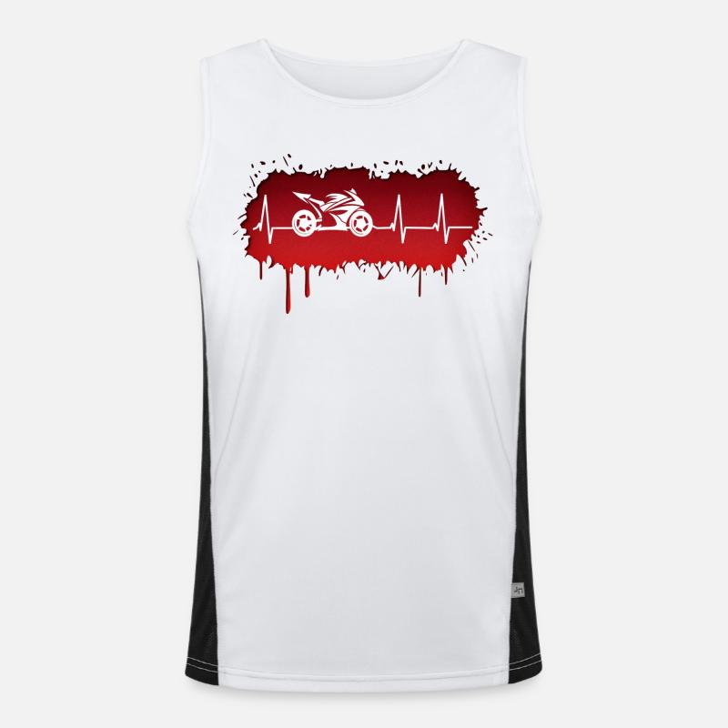 Motorcycle racing driver pulse Men's Functional Contrast Tank Top 