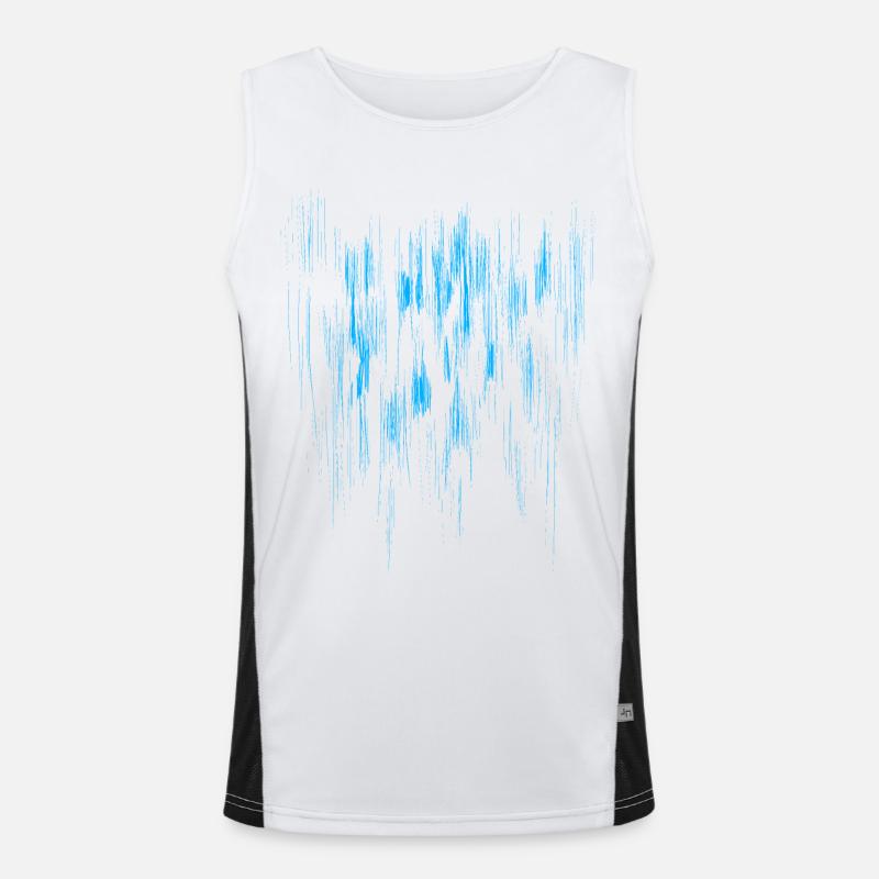 Background Abstract / BLUE Men's Functional Contrast Tank Top 