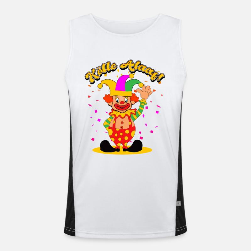Karneval Köln Funktionelles Kontrast-Tank Top für Männer 