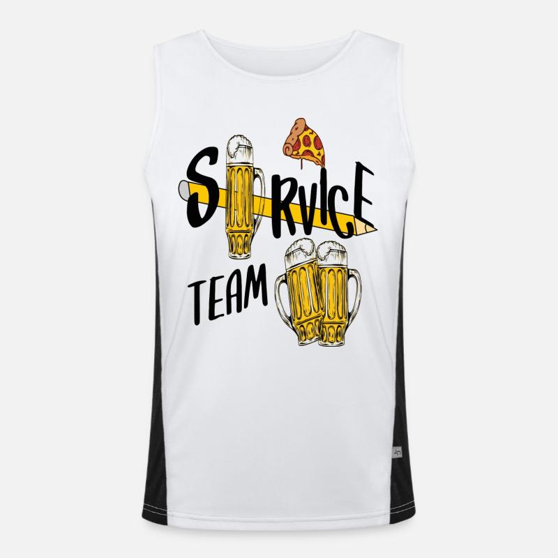 Service Team Bier Funktionelles Kontrast-Tank Top für Männer 
