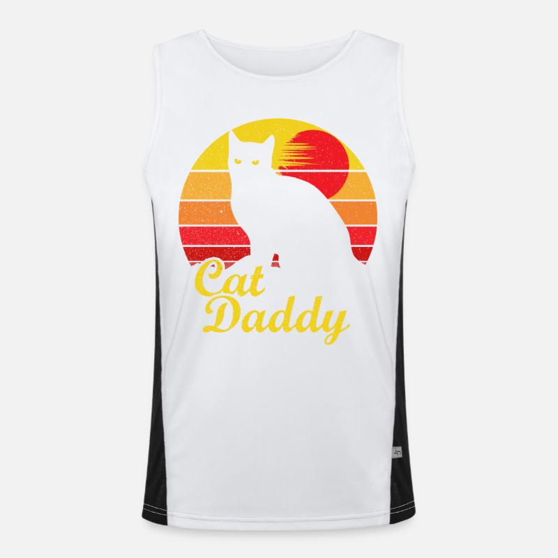 Cat Daddy Best Cat Dad Débardeur respirant contrasté Homme 