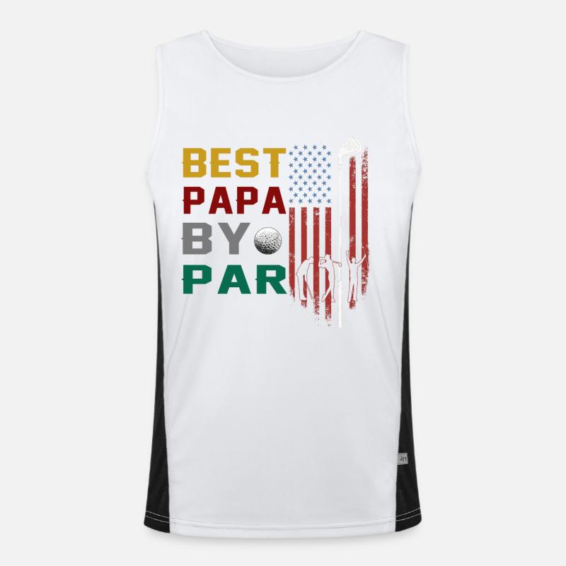 meilleur papa par golf par drôle Débardeur respirant contrasté Homme 