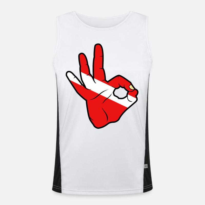 Ok Scuba Diving Men's Functional Contrast Tank Top 