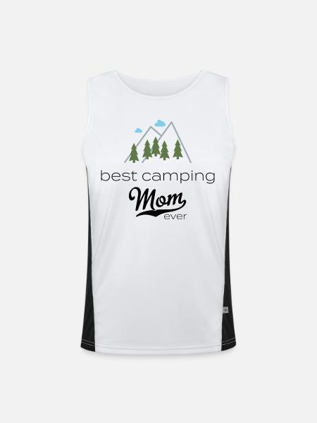 camper - Men's Functional Contrast Tank Top  - white/black