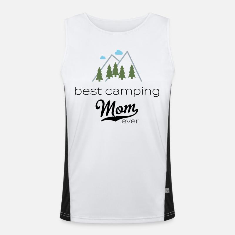 camper - Men's Functional Contrast Tank Top - white/black