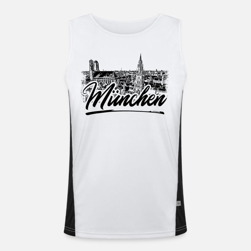 Design de Munich Débardeur respirant contrasté Homme 