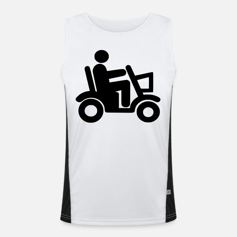 Mobility Scooter, Wheelchair, Roller, Disabled # Men's Functional Contrast Tank Top 