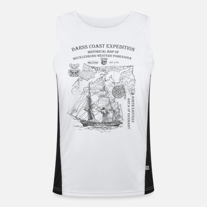 Darss Coast Expedition - historisch Funktionelles Kontrast-Tank Top für Männer 