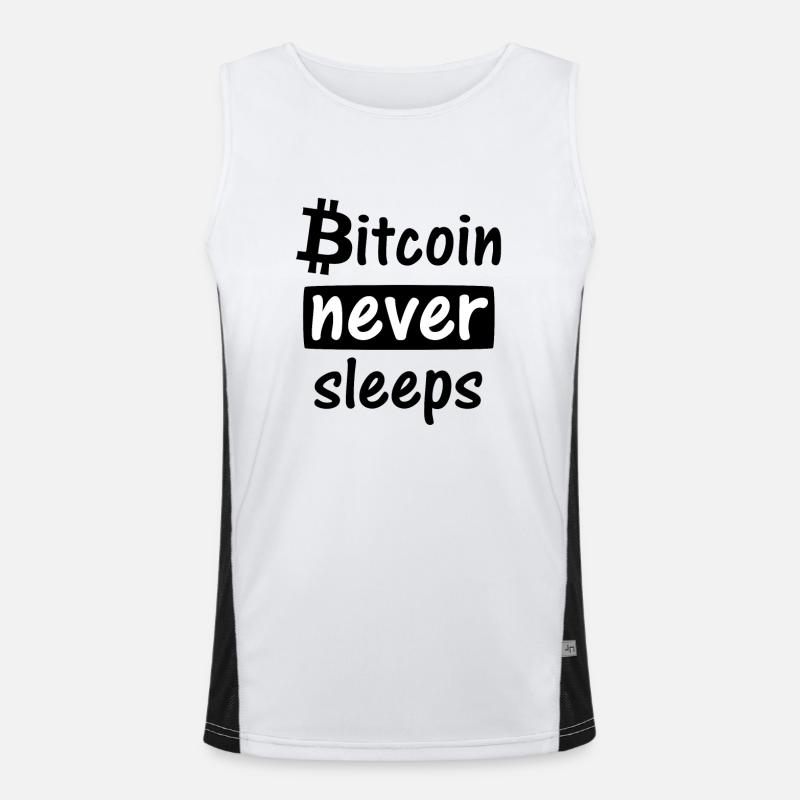 Bitcoin Funktionelles Kontrast-Tank Top für Männer 