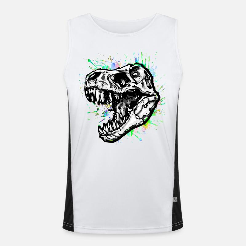 Dinosaurier / T-Rex / Trex / Geschenkidee Funktionelles Kontrast-Tank Top für Männer 