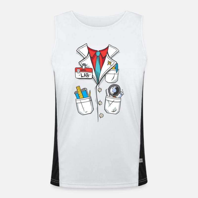 Lab Coat Costume Men's Functional Contrast Tank Top 