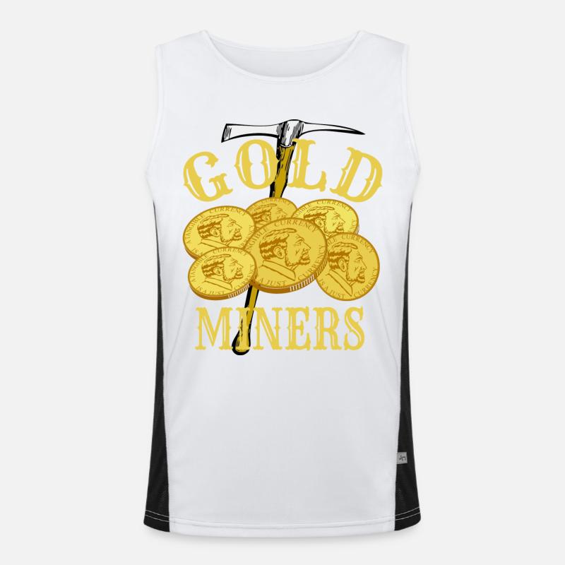 Goldgräber Funktionelles Kontrast-Tank Top für Männer 