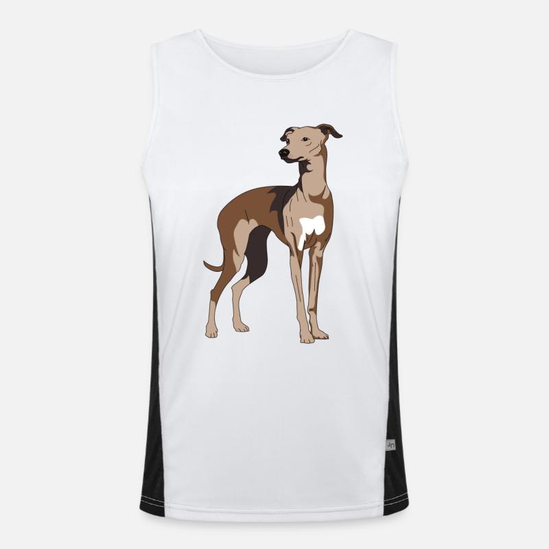 Windhund, Galgo, windhunde Funktionelles Kontrast-Tank Top für Männer 