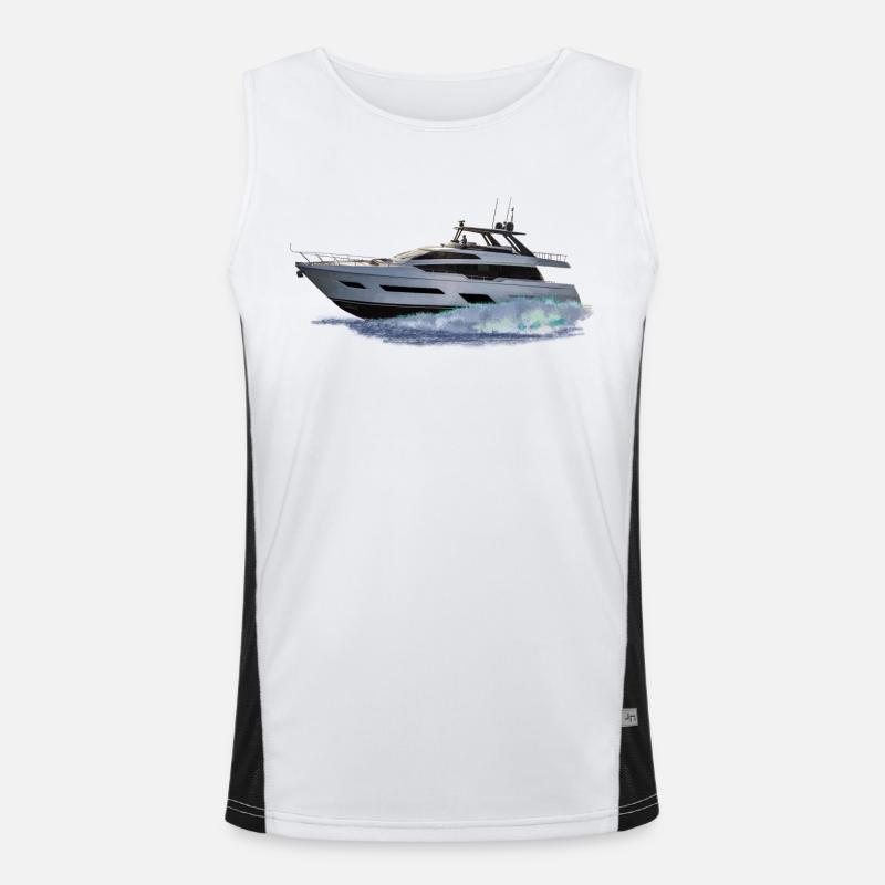 Motorboot Funktionelles Kontrast-Tank Top für Männer 