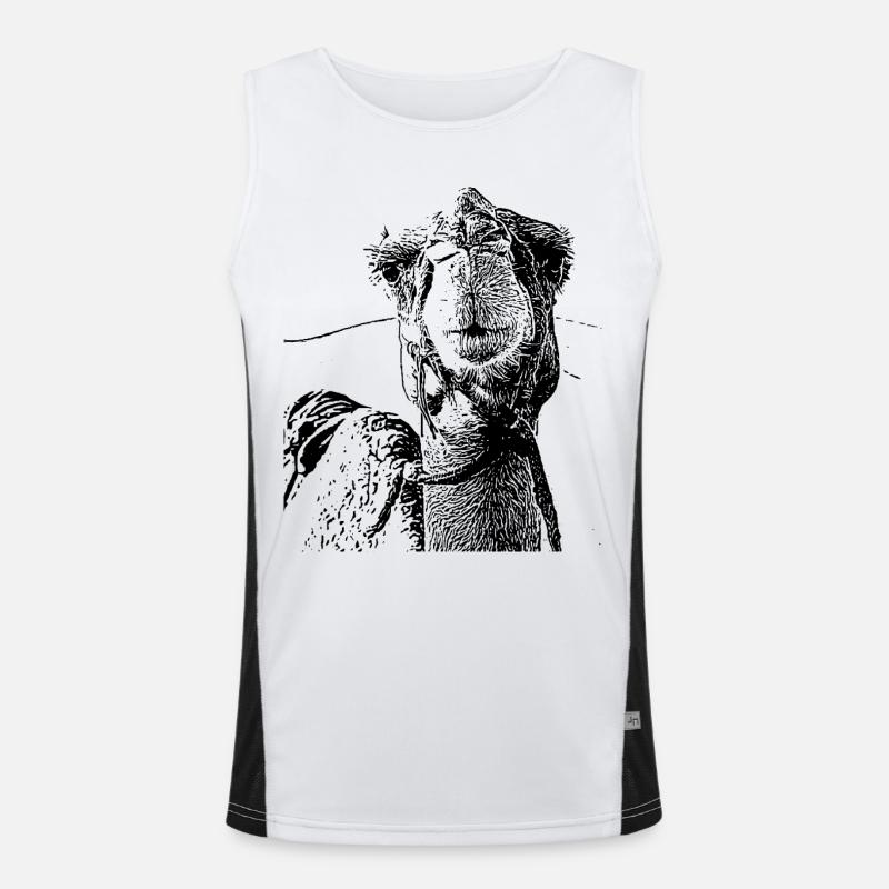 Kamel Funktionelles Kontrast-Tank Top für Männer 