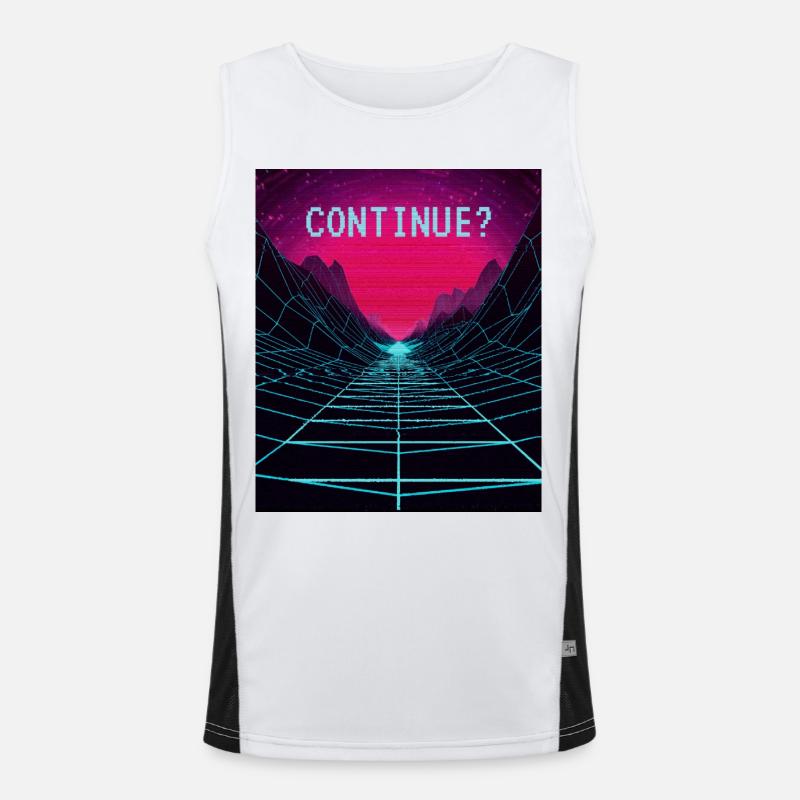 Esthétique Vaporwave Synthwave Retro 80s Débardeur respirant contrasté Homme 