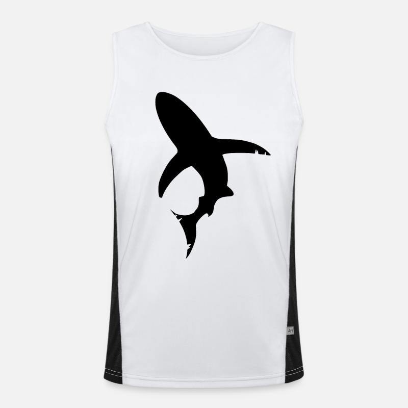 Silhouette de poisson requin Débardeur respirant contrasté Homme 