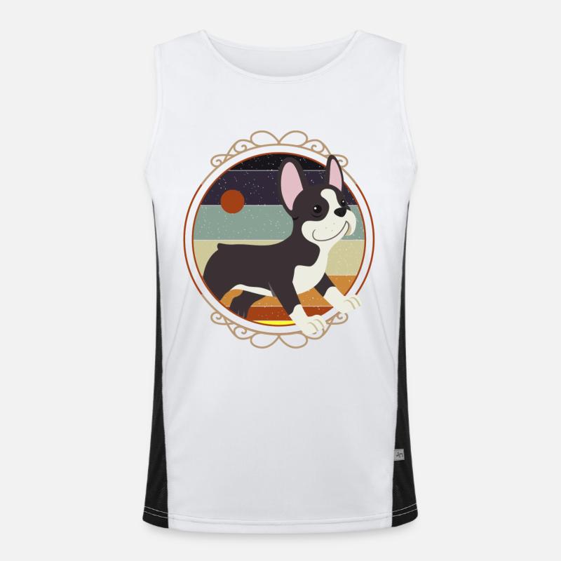 Boston Terrier, Boston Terrier Tierfreunde, Boston Funktionelles Kontrast-Tank Top für Männer 