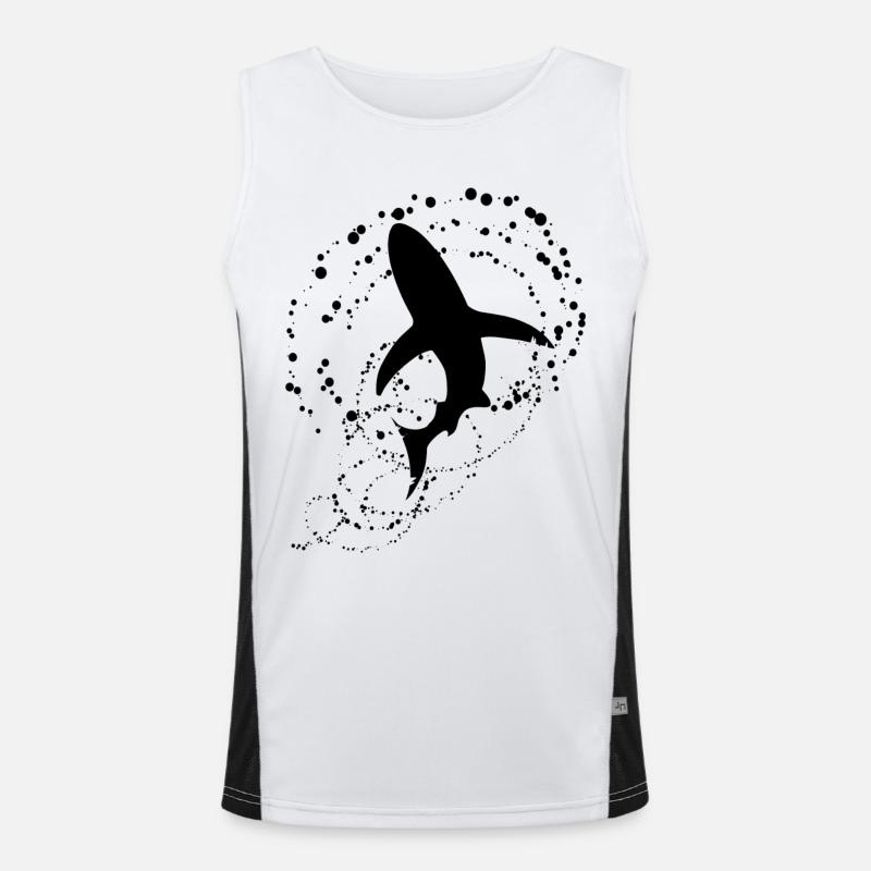 Hai Schatten Funktionelles Kontrast-Tank Top für Männer 