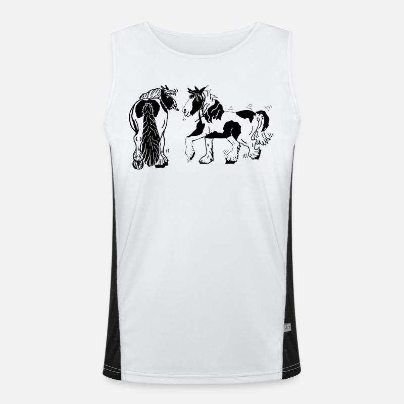 Mignon Tinker Horses Equestrian Débardeur respirant contrasté Homme 