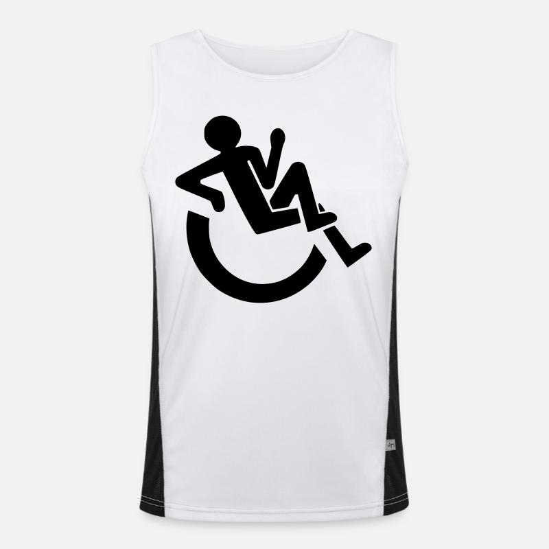 Entspannter Rollstuhlfahrer, Roller, Behinderter # Funktionelles Kontrast-Tank Top für Männer 