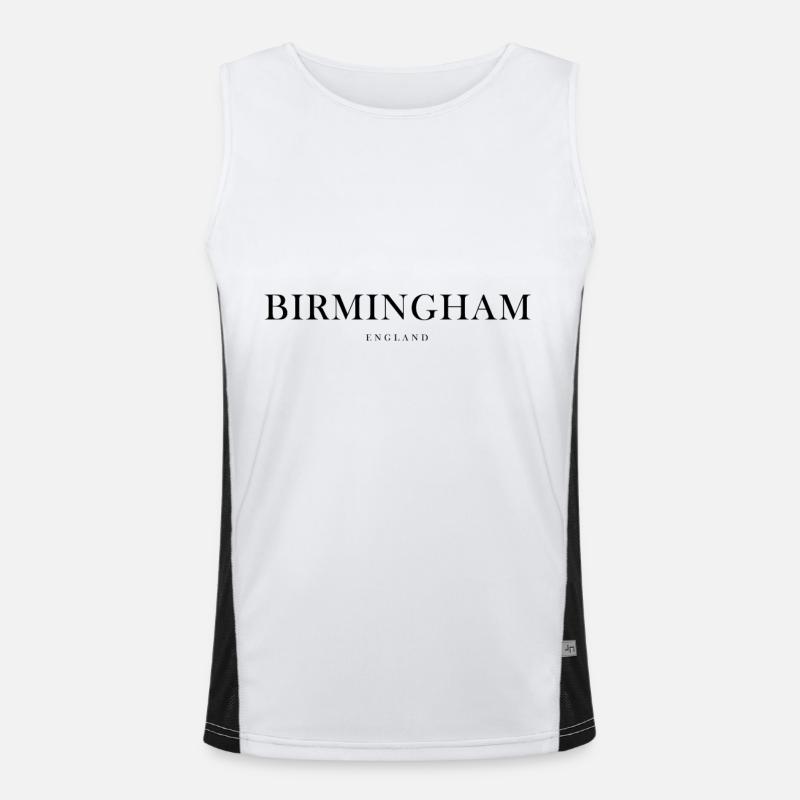 Birmingham England Funktionelles Kontrast-Tank Top für Männer 