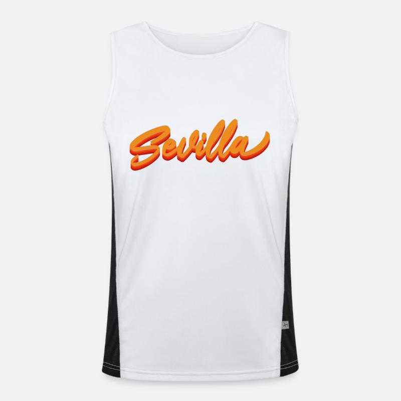 Sevilla Gradient Script Logo Débardeur respirant contrasté Homme 