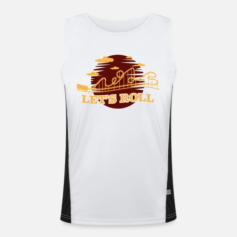 Achterbahn, Achterbahn Herzschlag, G Kräfte Funktionelles Kontrast-Tank Top für Männer 