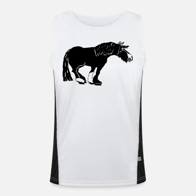 funny Tinker black, Tinker equestrian sport Men's Functional Contrast Tank Top 
