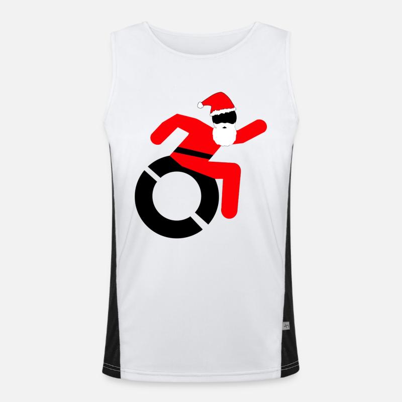 Der Weihnachtsmann im Rollstuhl, extra zu Weihnachten # Funktionelles Kontrast-Tank Top für Männer 
