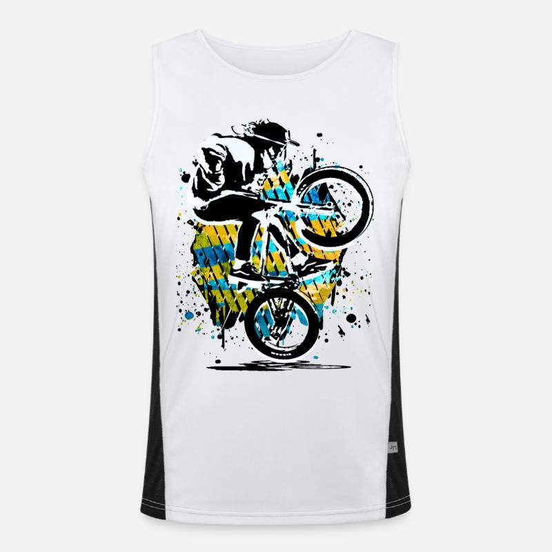 BMX Fahrrad | BMX Pumptrack | Geschenkidee Retro Funktionelles Kontrast-Tank Top für Männer 