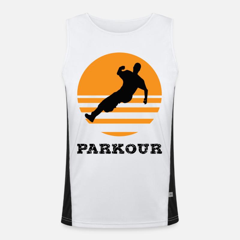 Parkour Funktionelles Kontrast-Tank Top für Männer 
