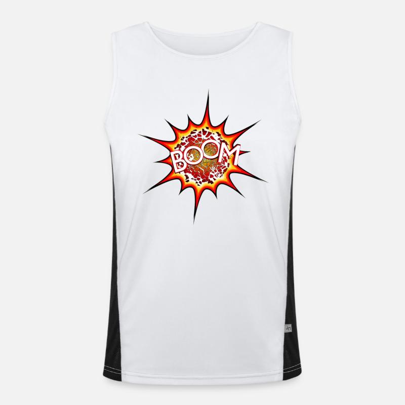 Explosion, Bombe, Explosion, Bombe # Funktionelles Kontrast-Tank Top für Männer 
