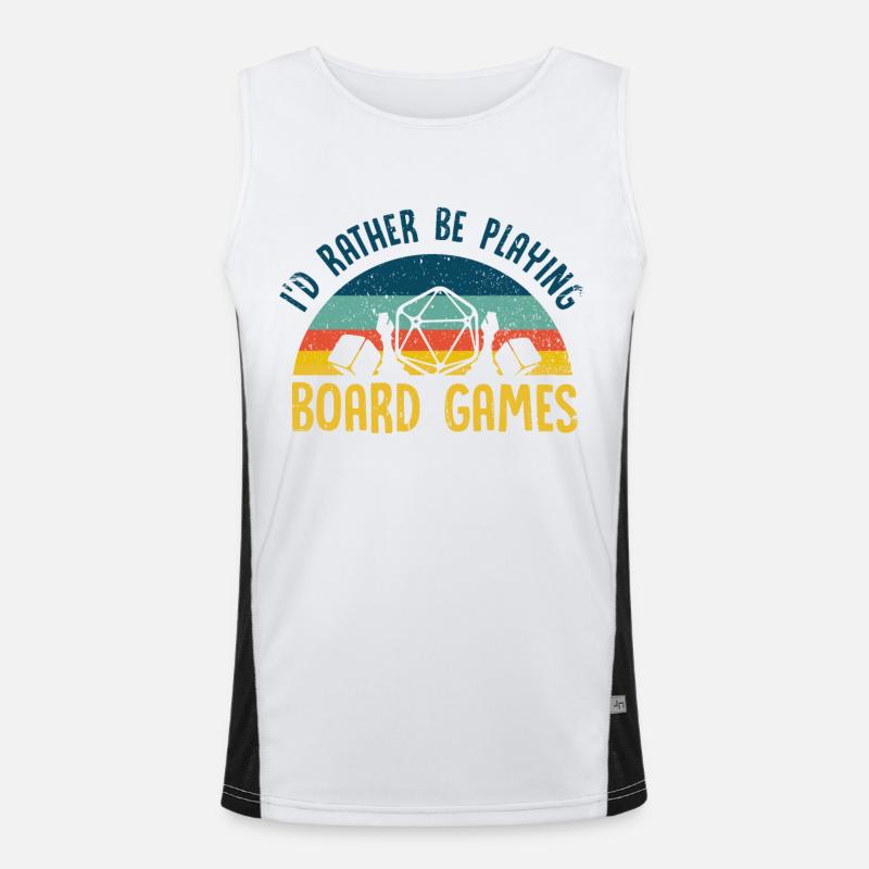 Board game, board game wood, settle, Men's Functional Contrast Tank Top 