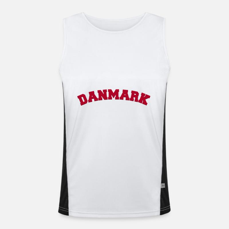 Dänemark Funktionelles Kontrast-Tank Top für Männer 