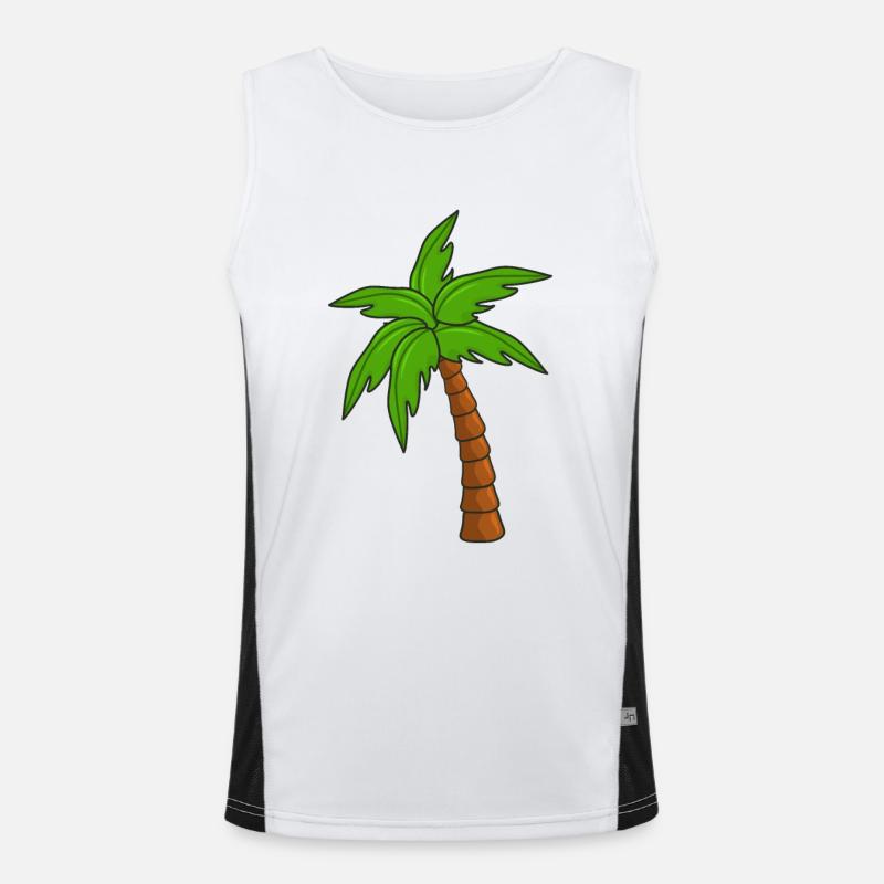 palm tree Men's Functional Contrast Tank Top 